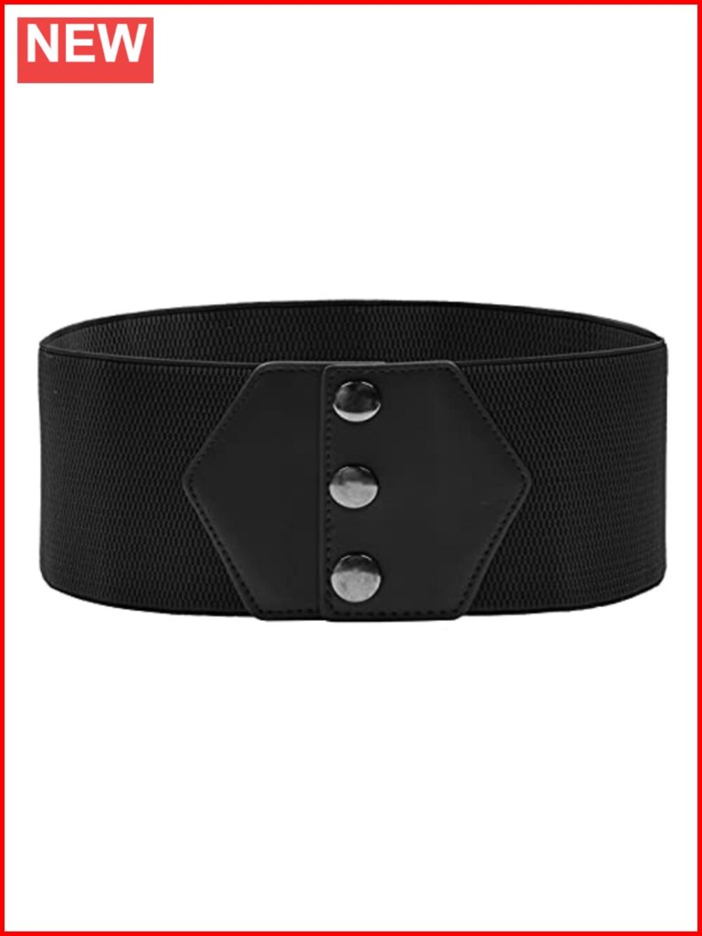 Wide Elastic Vintage Corset Belt Snap-Button Stretch Waistband